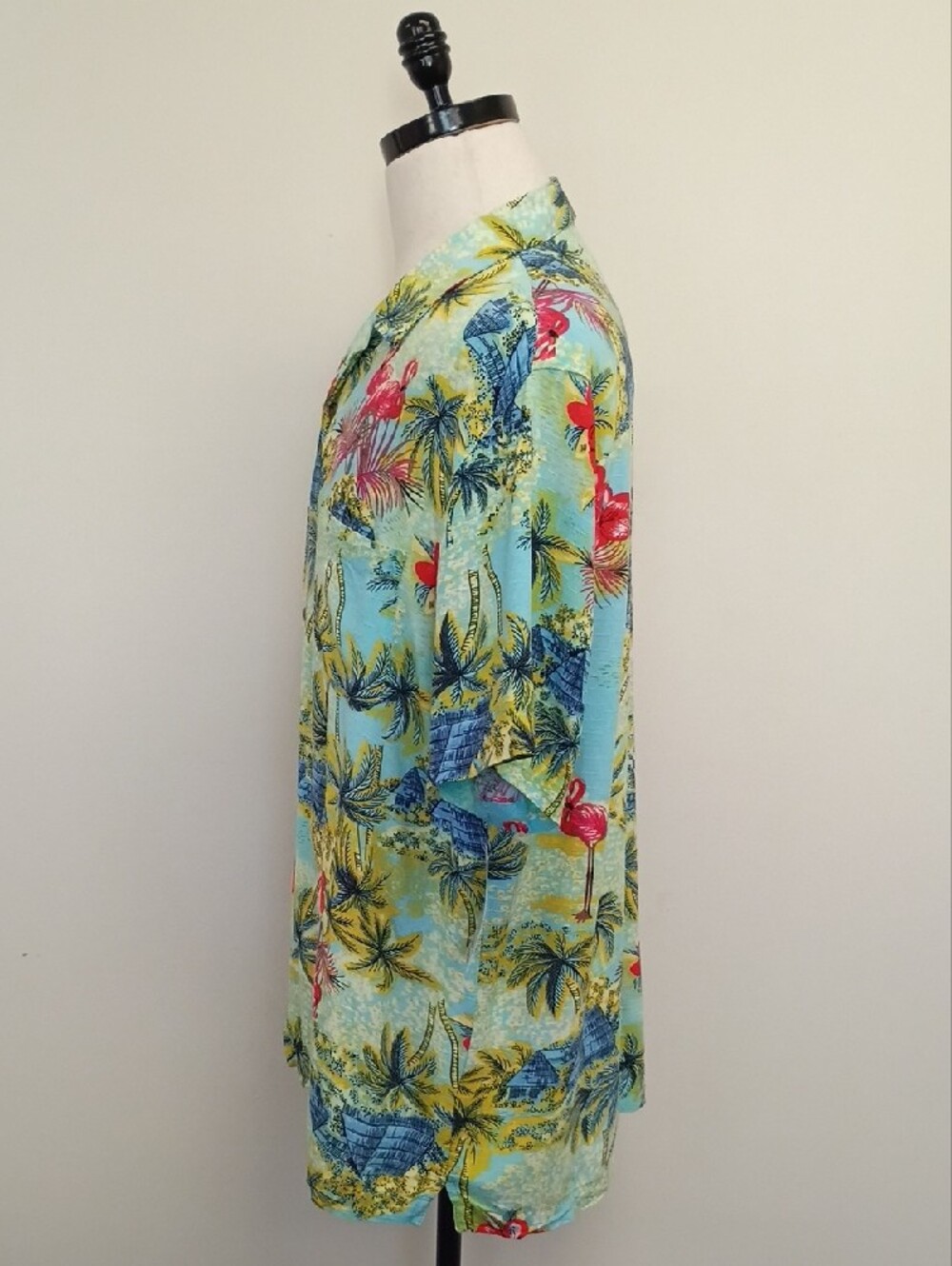 George Tropical Floral Hawaiian Camp Shirt Size Large - Picture 2 of 8